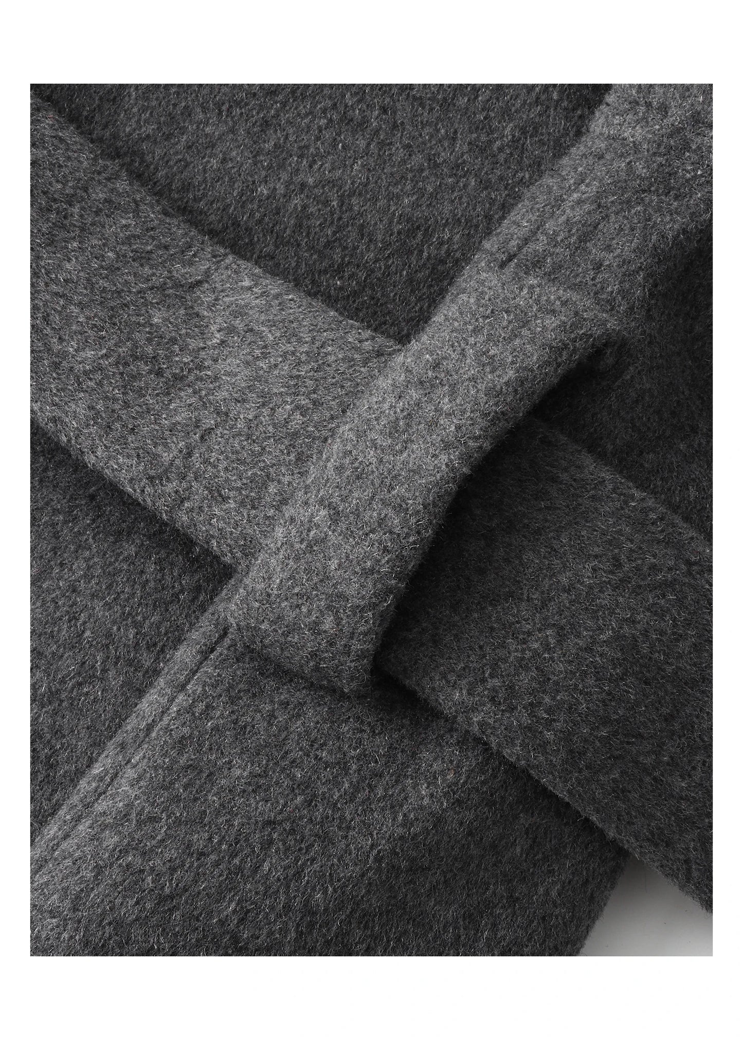 MiiiiX Lässiger Stehkragen, lockerer Wollmantel, mittellang, vielseitige Jacke, Schnür-Taille, Oberbekleidung, 2024, Herbst-Damenkleidung.