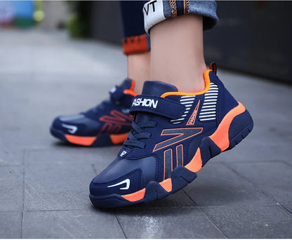 Four Seasons Leather Kids Shoes Non Slip Outdoor Children Walking Sneakers Casual Boys Sport Tennis Size 28-39