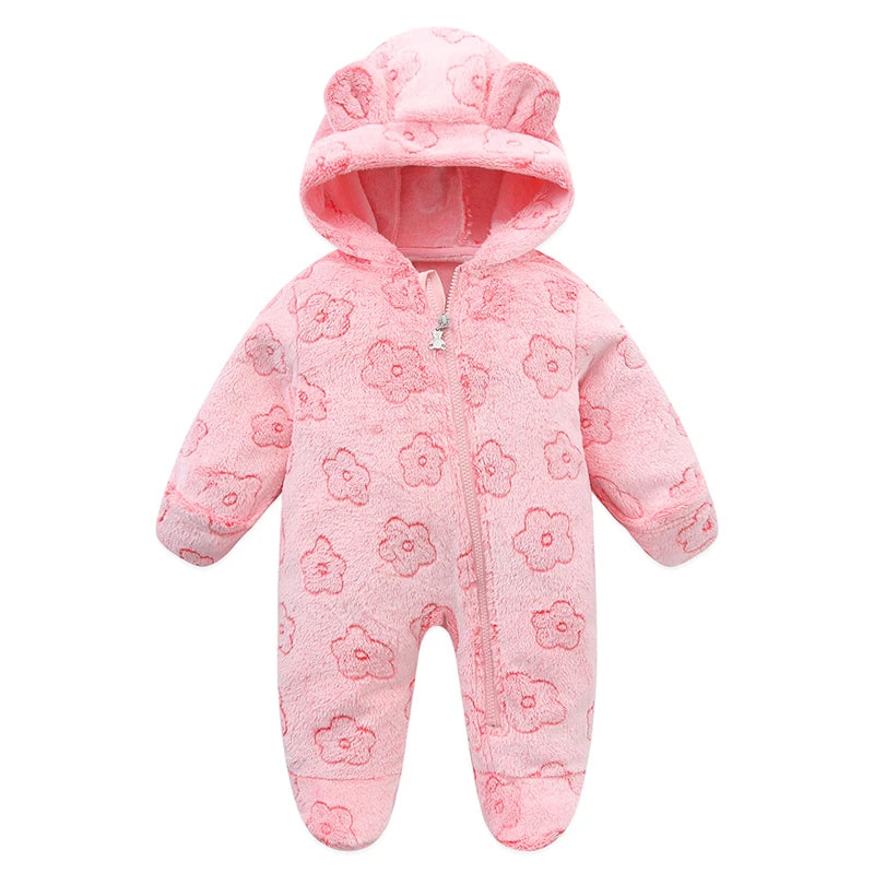 Neugeborenen Baby Kleidung Flanell Herbst Winter Baby Jungen Mädchen Strampler Cartoon Neugeborenen Body Weiche Warme Overall für Babys 0-12M