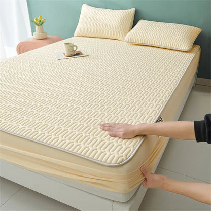 Cartoon Cute Pattern Cooling Fitted Sheet Single Natural latex fabric Soft cushion for Bedding Slow rebound Non-Slip Mattress