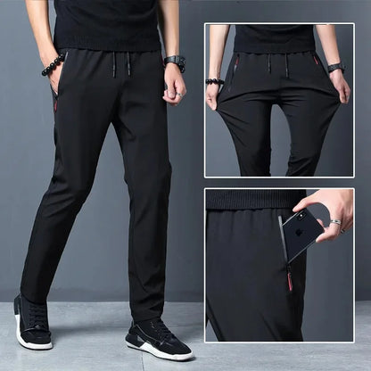 Men's Casual Pants Stretch Slim Fit Elastic Waist Jogger Korean Classic Blue Black Gray Male Brand Trousers Plus Size 4XL 5XL.