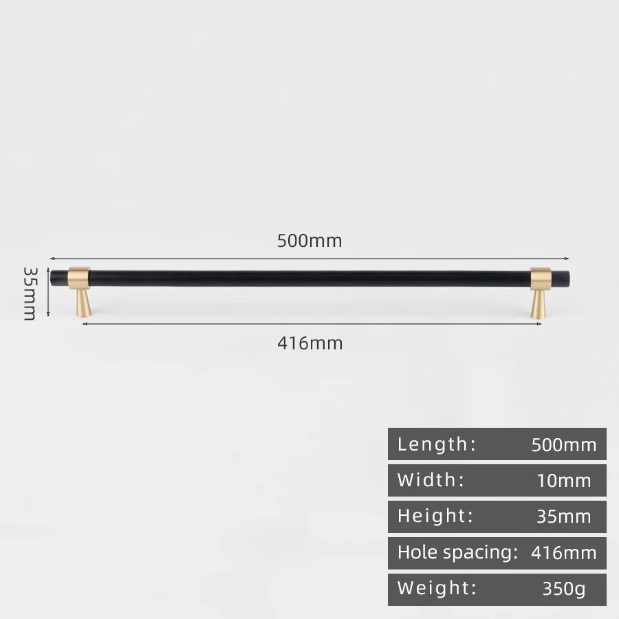 KEDLO Solid Brass Brushed Antique Brass Bronze 500mm Pull Drawer Knobs T Bar Kitchen Cabinet Handle