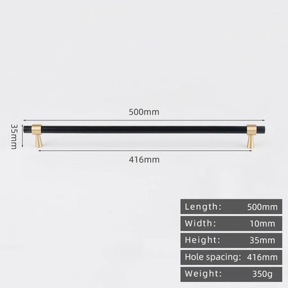 KEDLO Solid Brass Brushed Antique Brass Bronze 500mm Pull Drawer Knobs T Bar Kitchen Cabinet Handle