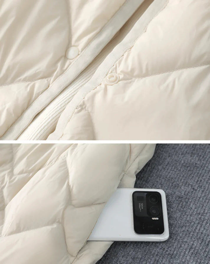 Neuheiten Koreanische X-lange Ärmellose Puffer Jacke 2025, Herbst Winter Frauen Mode Ultra Licht Unten Liner Warme Mäntel 3xl.