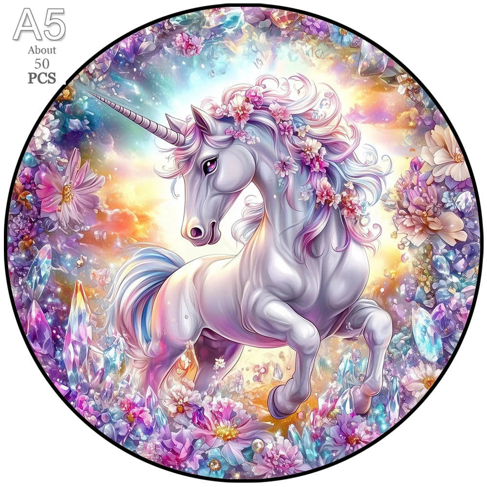 Deer in The Forest Wooden Puzzle Unique Shape Animal Puzzle Adult Relaxation Gift Exquisite Boxed Set with Decorative Artworks