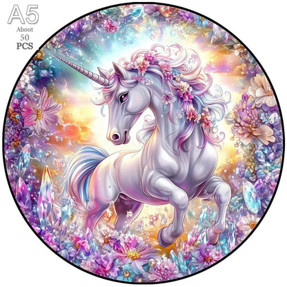 Deer in The Forest Wooden Puzzle Unique Shape Animal Puzzle Adult Relaxation Gift Exquisite Boxed Set with Decorative Artworks