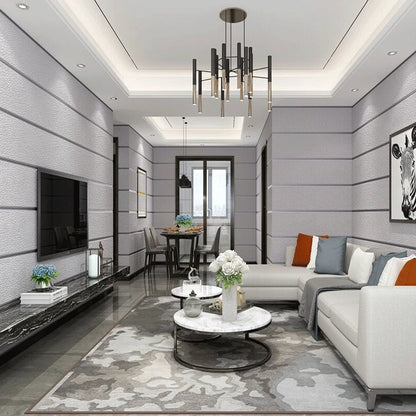 Moderne Hirschleder-Samt-Tapete, Vliesstoff, 3D-Streifen, für Wohnzimmer, Schlafzimmer, TV-Hintergrund, Wandpapier, Tale Diego Diego Wohnkultur