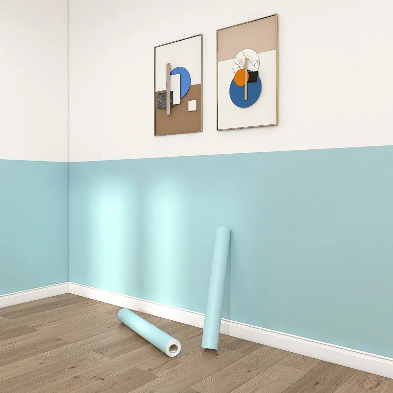 Matte PVC Vinyl Self Adhesive Wallpapers Furniture Renovation Films White DIY Decorative Kitchen Cabinet Waterproof Wall Sticker