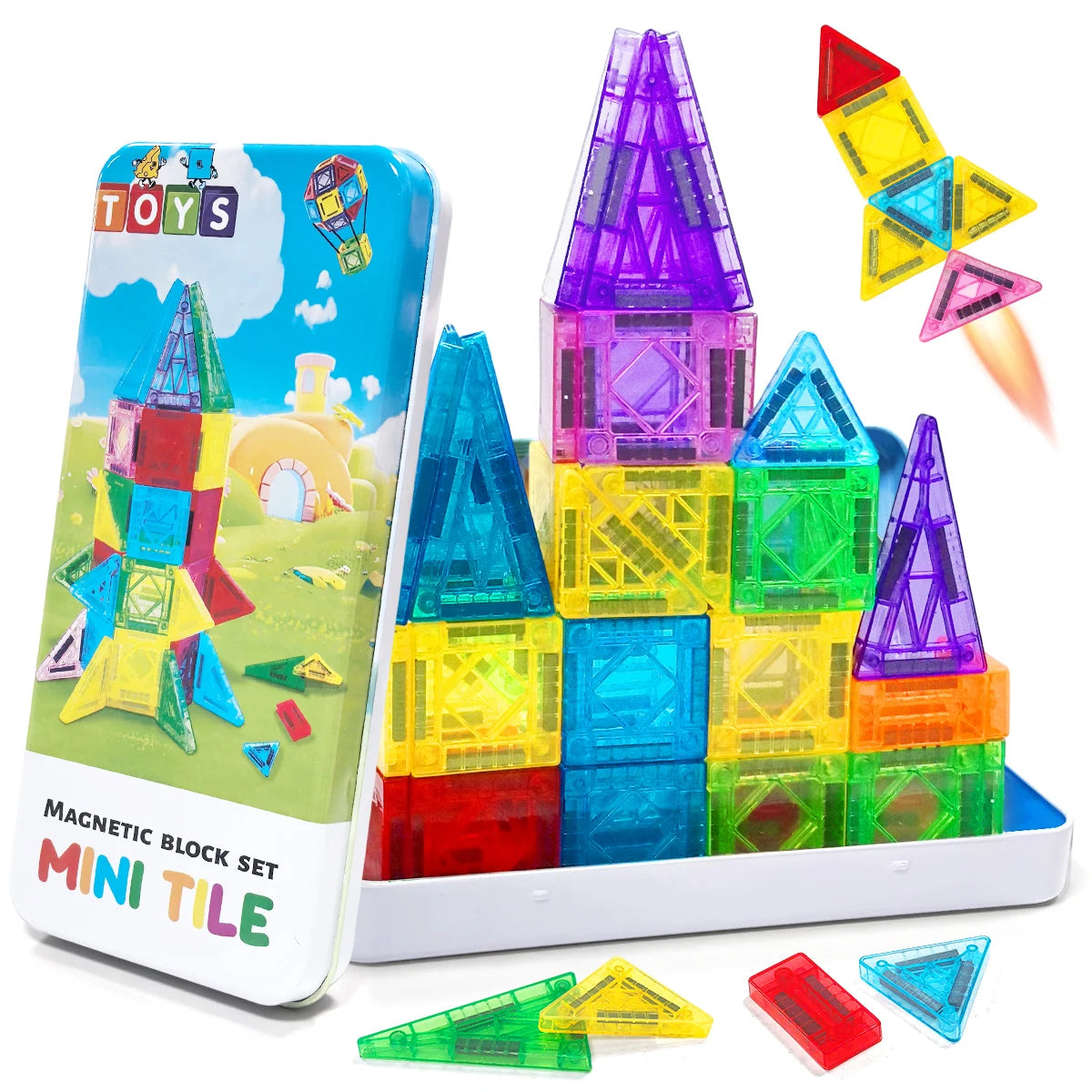 DIY Magnetic Blocks Construction Set Mini 3D Magnetic Blocks Montessori Educational Toys For Kids Gifts 28/36/43PCS.