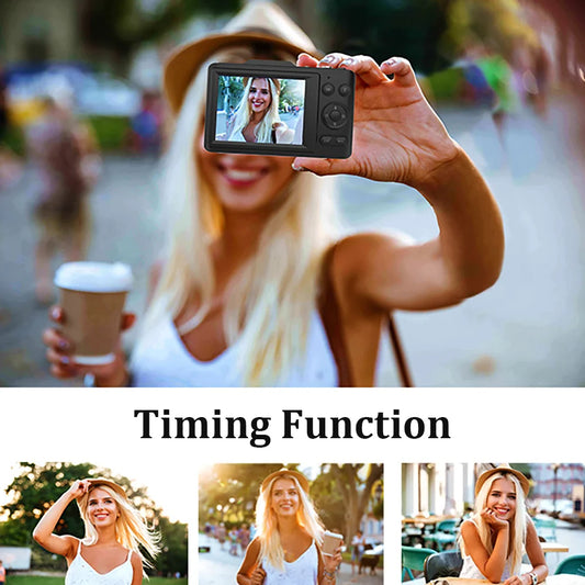 2.8 inch CCD HD 4K digital camera for Kids & students, portable and compact, perfect for family use.