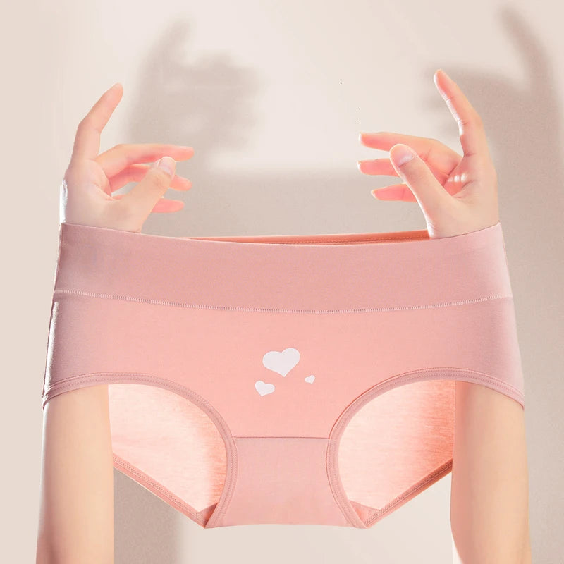 4Pcs Plus Size M-5XL Panties Women Cotton High Waist Slimming Underwear Seamless Girls Briefs Sexy Female Breathable Lingerie.