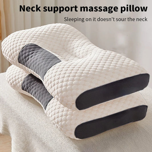 New Neck Pillow Help Sleep And Protect The Neck Cervical Orthopedic Soybean Fiber Massage Household SPA Pillow For Sleeping.