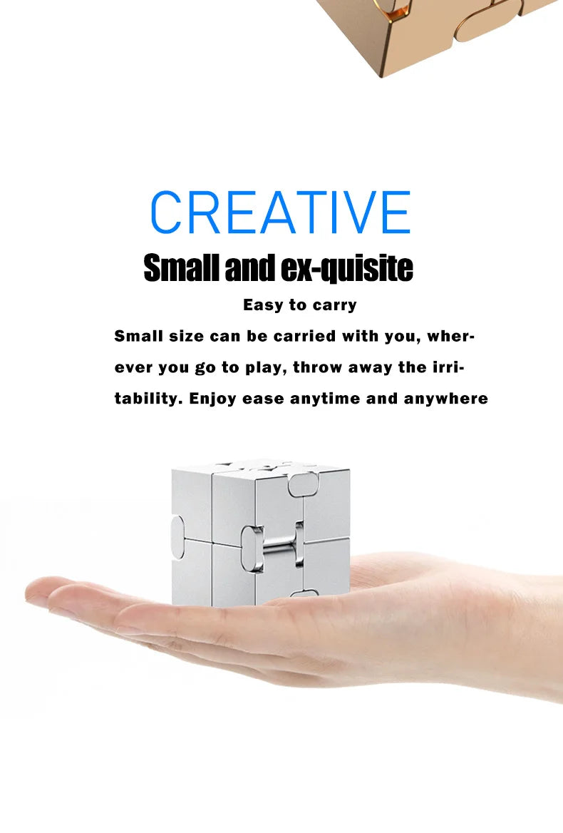 Magic Cube Stress Relief Toy Infinity Cube Portable Educational Toys Decompress Relax Toys for Children Adults Christmas Gift.