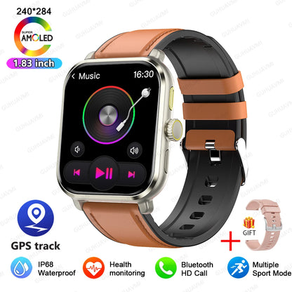 New 1.95" Smart Watch women Voice Call Heart rate Blood Pressure Custom Watches dial GPS Sport trajectory Smartwatch Men Women
