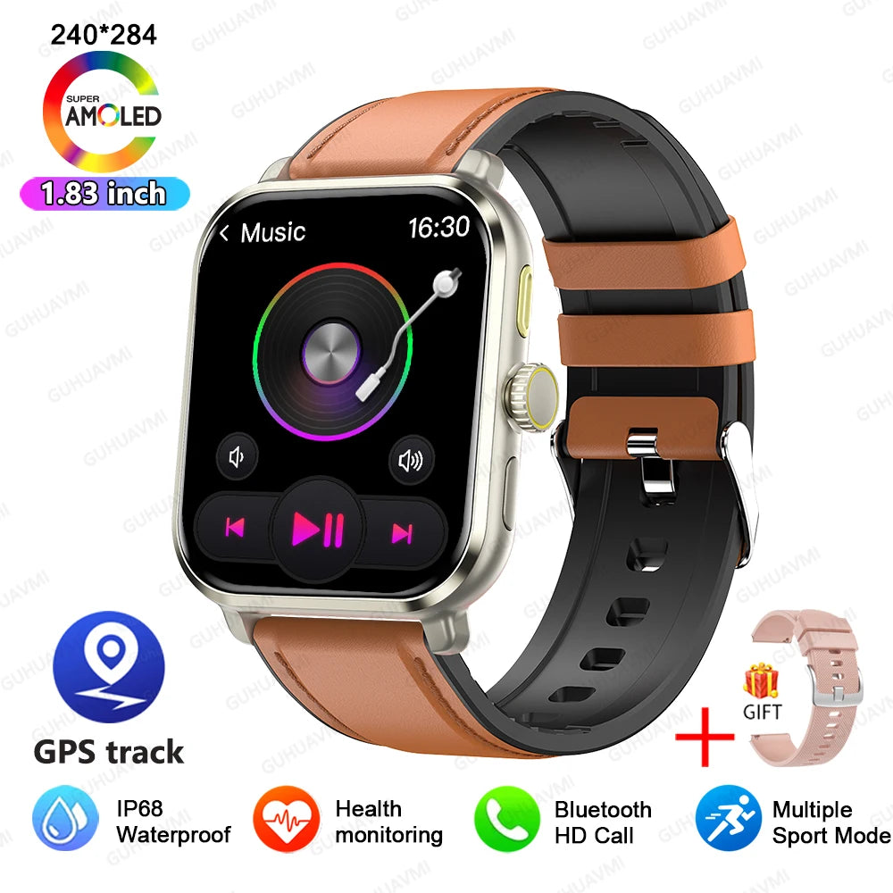 New Women Smart Watch GPS Compass Sport watch Men 1.95" AMOLED Screen Bluetooth Call HeartRate Smart Watch For Xiaomi Huawei IOS