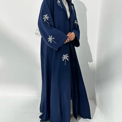 Mode Dubai Abayas für Frauen Stickerei Muslimischen Kleid Türkei Kaftan Islam Kleidung Kebaya Kaftan Marocain Femme Robe Jalabiya.