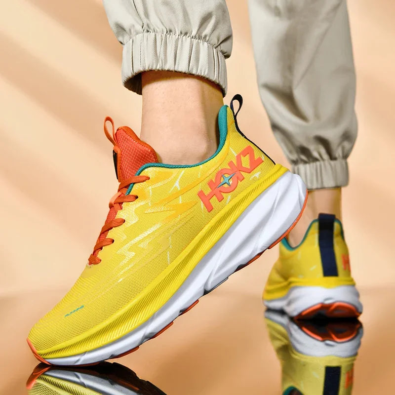 Men's Running Shoes Cushioning Outdoor Non-Slip Jogging Breathable Trainer Race Sneakers Luxury shoes Mesh Couple Off-road Shoes.