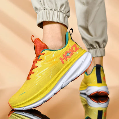 Men's Running Shoes Cushioning Outdoor Non-Slip Jogging Breathable Trainer Race Sneakers Luxury shoes Mesh Couple Off-road Shoes.