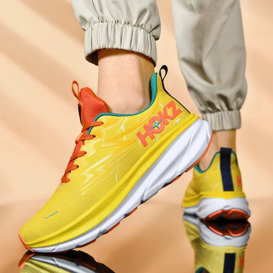 Men's Running Shoes Cushioning Outdoor Non-Slip Jogging Breathable Trainer Race Sneakers Luxury shoes Mesh Couple Off-road Shoes.