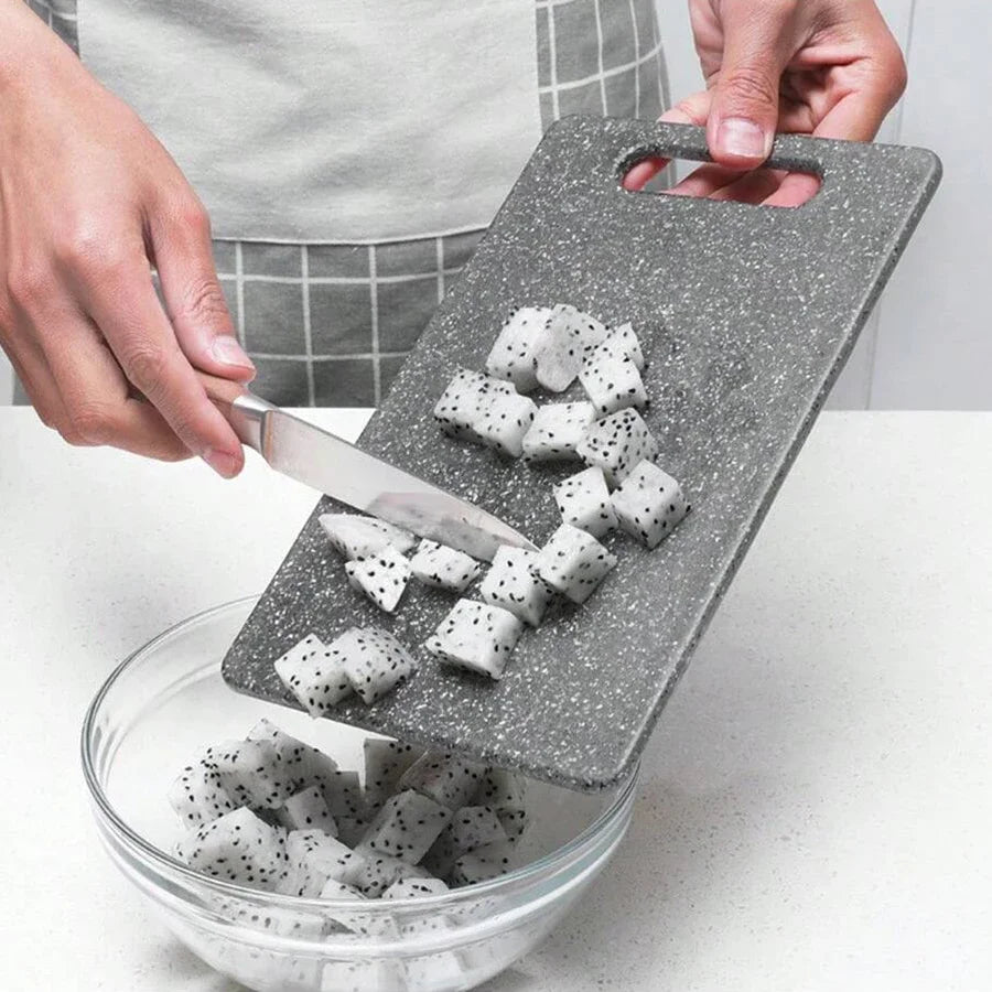 Marble Texture PP Cutting Board Antibacterial and Mildew Cutting Board Kitchen Vegetable Cutting Board Dishwasher Safe.