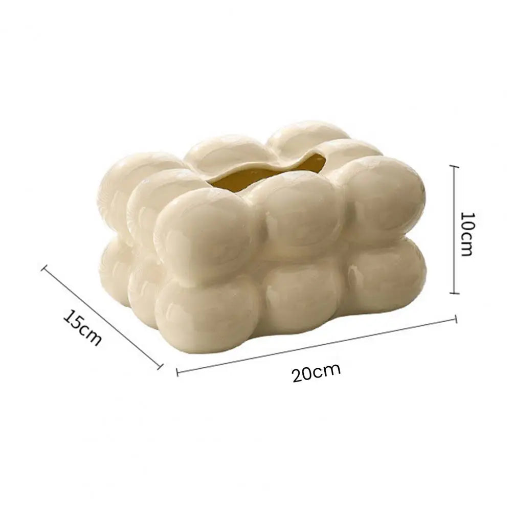 Nordic Style Tissue Box Napkin Holder Case Paper Box Container Modern Marshmallow Shape Tissue Case Refill Napkin Holder Box.