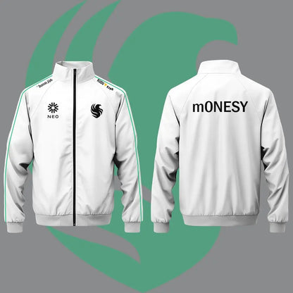 Team Falcons Esports Club New White Uniform CSGO Pro League EWC 2025 Training Zip-Up Jacket Men's Women Customized CS2 Niko Tops.