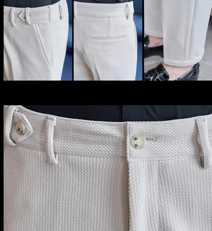 Navy Men's Suit Pants, White Black Trousers, Gray Khaki Pantalones Hombre Fashion Slim Male Pant, 28 29 30 31 32 33 34 36.