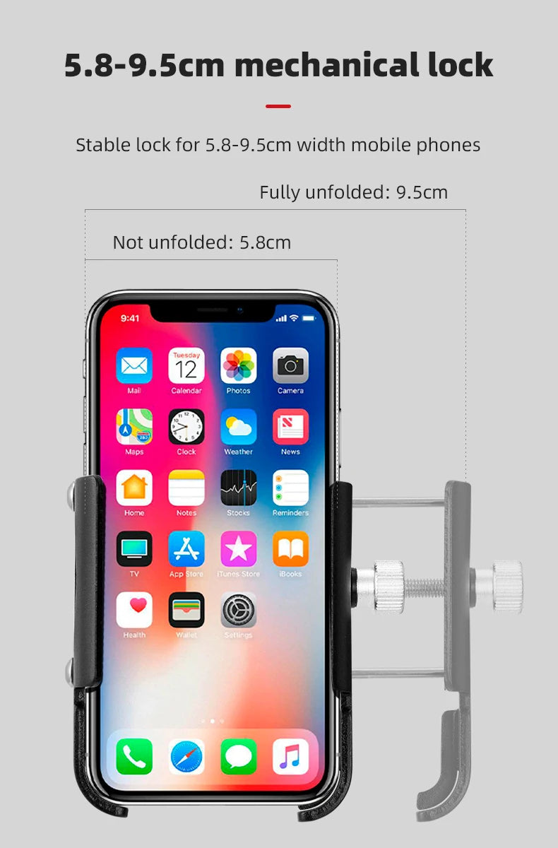 iBudim Bike Phone Holder 360 Rotation Bicycle Phone Holder for 4.7-7.0 inch Devices Motorcycle Handlebar Mobile Phone Stand.