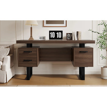 Moderner Schreibtisch mit integriertem MDF-Desktop, geräuschloser Schublade, ideal für Heimbüro und Arbeitszimmer, praktischer Arbeitsplatz