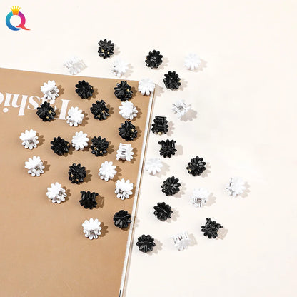 50Pcs Flower Hair Clips Multi color Mini Cute Hair Styling Accessories for Girls and Women Birthday Gifts,10 Colors at Least.