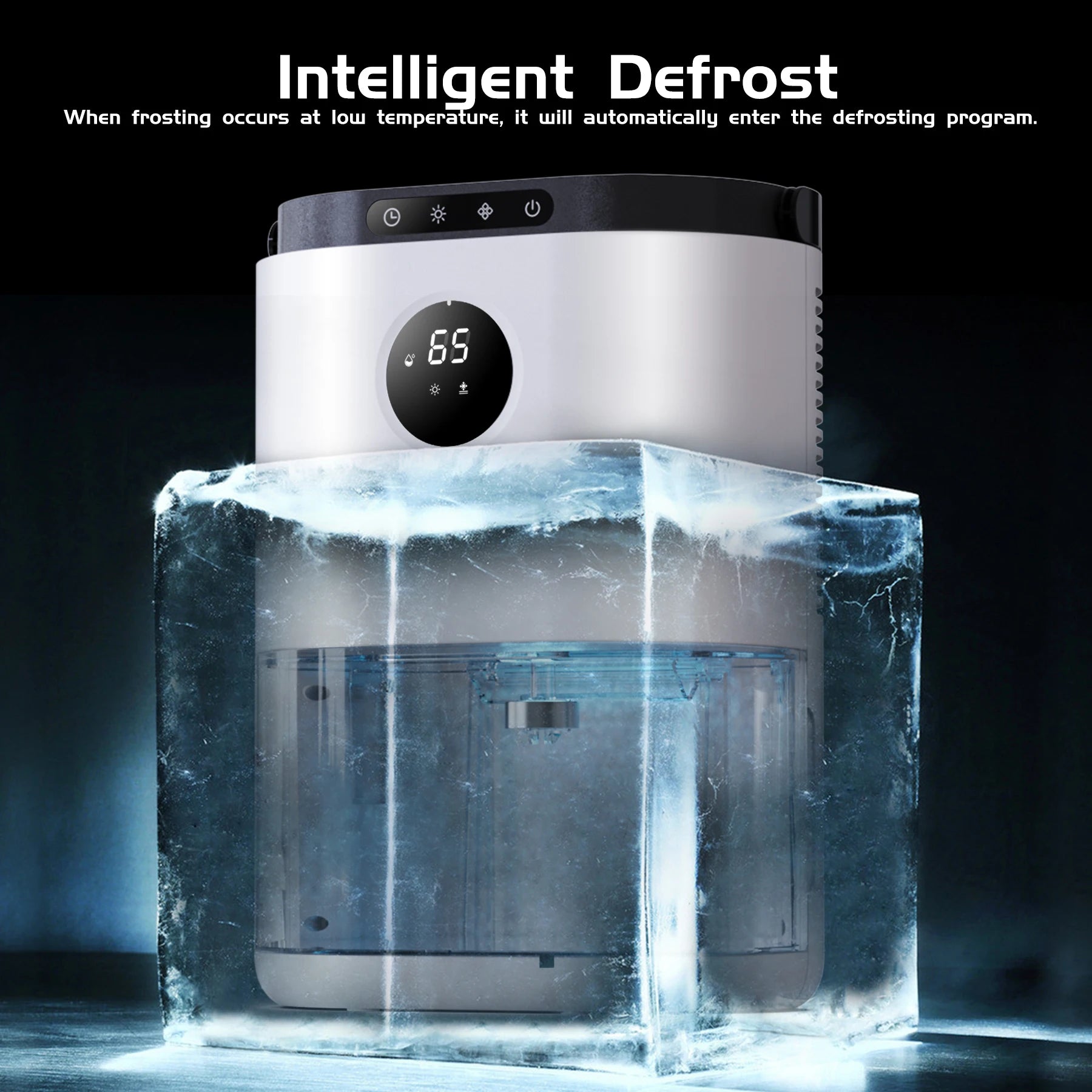 80oz Dehumidifiers for Home Appliances ,Auto Defrost, Ultra Quiet  Touch Control for Home Large Room Bathroom Garage RV Timing.