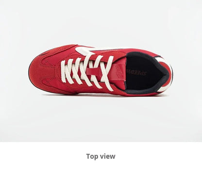 Maden Vintage Patchwork Rot Racing Sneakers Unisex Sommer Atmungsaktive Deutsche Trainer Schuhe Dünne Sohle Casual Lace-Up Sportliche Schuhe