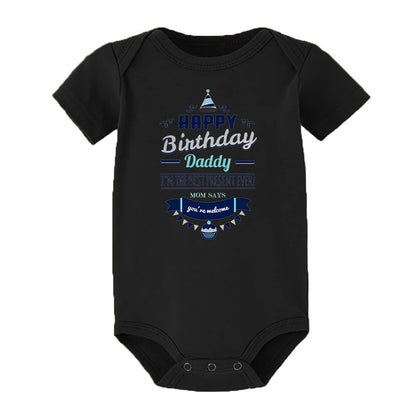 Alles Gute zum Geburtstag Papa Neugeborenes Baby Body Geschlechtsneutrale Babyartikel Säuglingskleidung Zwillinge Outfit Strampler Vater Geburtstagsgeschenk