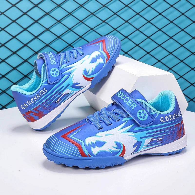 Childrens Football Shoes Summer New Outdoor Grass Professional Competition Training Sports Anti Slip Soccer Shoes for Kids.