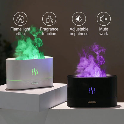 KINSCOTER Aroma Diffuser Air Humidifier Ultrasonic Cool Mist Maker Fogger Led Essential Oil Flame Lamp Difusor.