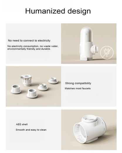 2024 New XIAOMI Mijia Faucet Water Purifier 2 Household Kitchen Tap Visible Water Filter Activated Carbon Percolator System.