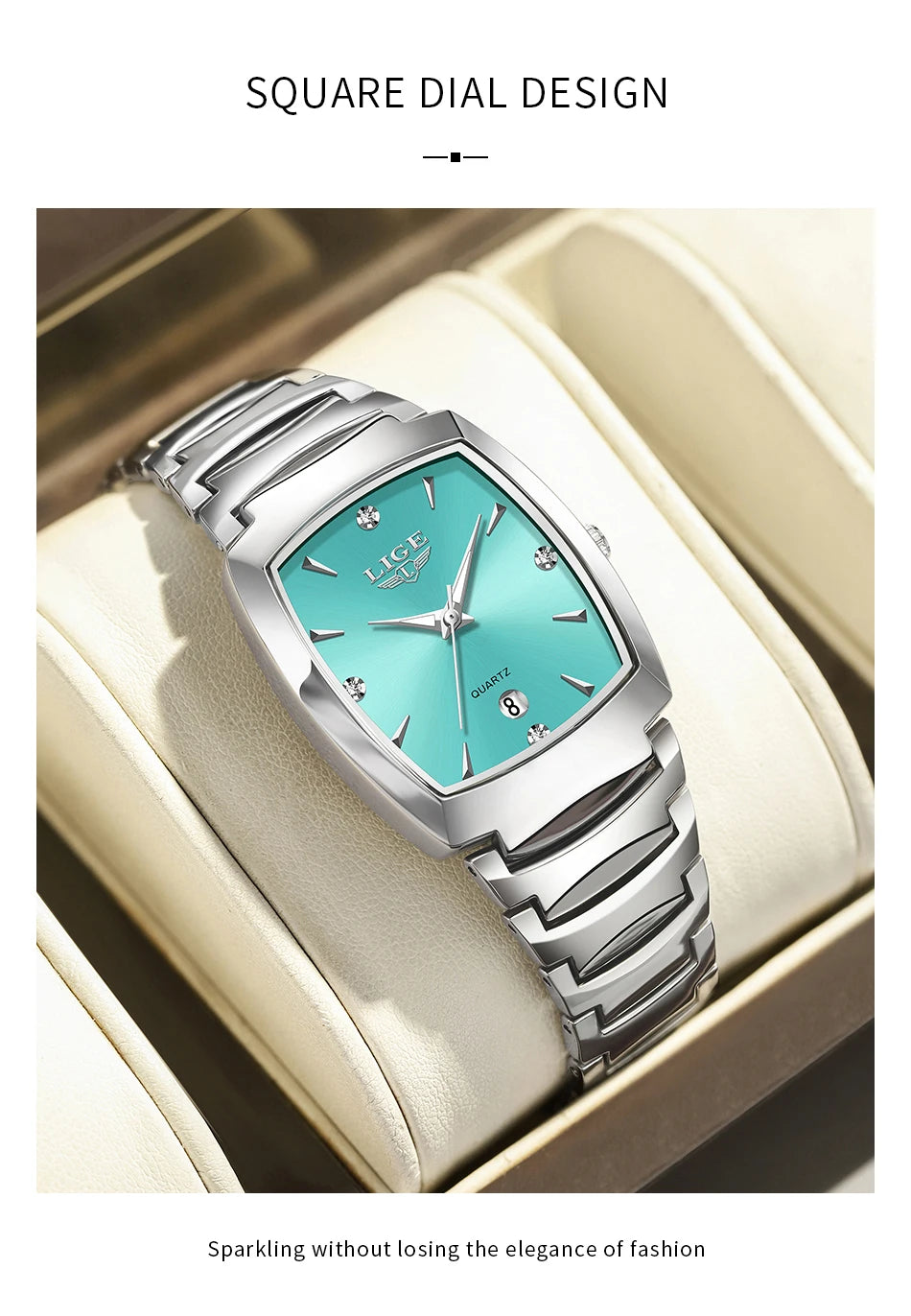 LIGE New Ladies Waterproof Watch Luxury Stainless Steel Women Watches Creative Fashion Original Elegant Quartz Wristwatch Gift.