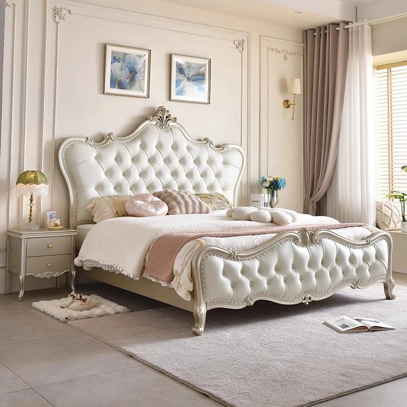 Design Modisches Bett Weißes Licht Luxus Chinesische Prinzessin Ästhetik Minimalistisches Bett Bequeme japanische Muebles-Möbel