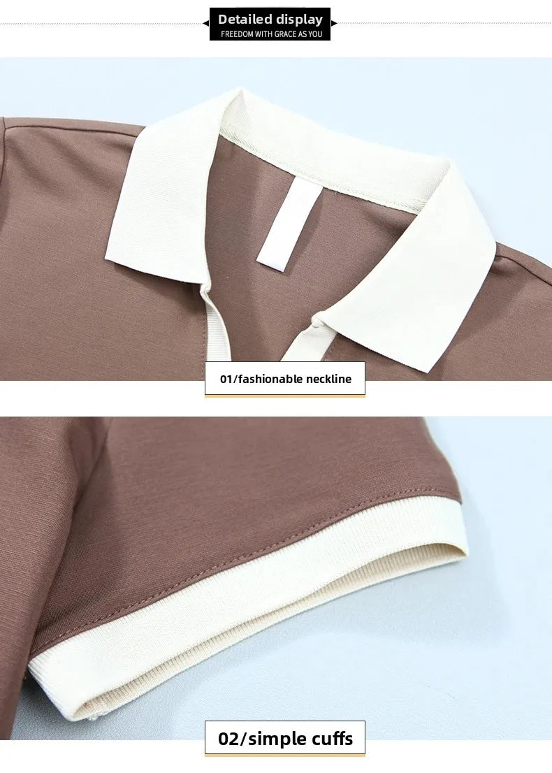 Casual Breathable Short Sleeve Sportswear Set for Middle-Aged Mothers Fashionable Summer Clothing Grandmother Style