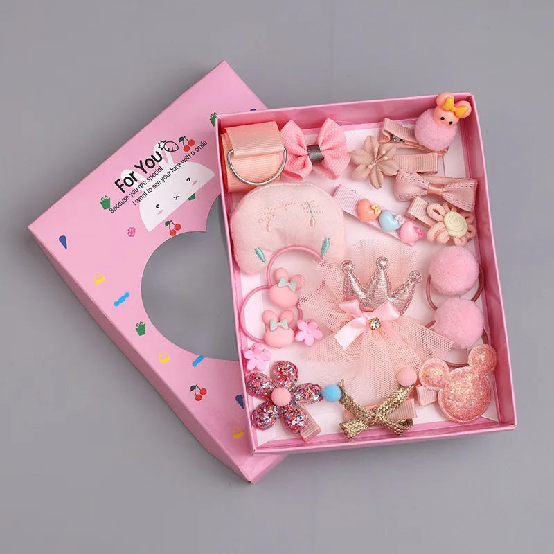 Cute Hair Clip Set,Cute Bow Hair Clips Floral Hair Side Clips Elastic Hair Rings Fashionable Women's Hair Accessories.
