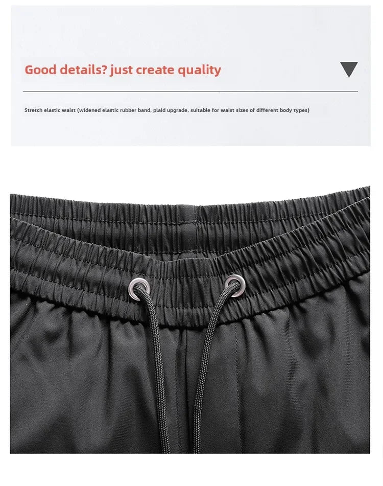 Men's Down Pants Autumn Winter New Solid Color Thickened Warm Outdoor Travel Adventure Harem Pants Men's Plus Size Casual Pants.