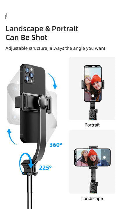 C01 Detachable Phone Clip BluetoothRemote Control Selfie Stick Tripod Portable Tripie Stabilizer Stand for Cell Phone.