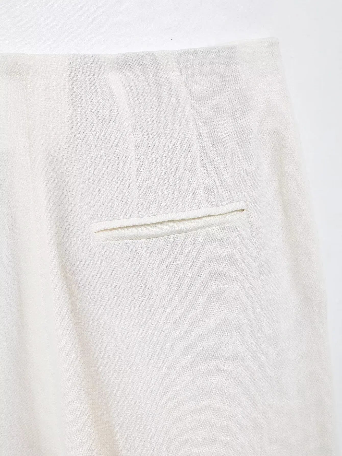 HH Women's Suits White Turn-Down Collar Long Sleeves Lace-Up Blazers+High Waist Zipper Long Pants Female Spring Fashion Sets