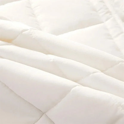 Breathable Quilted Mattress Protector with Soybean Fiber Padding Hypoallergenic Skin-Friendly Cover Machine Washable 720° Cover