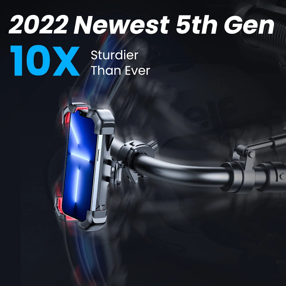 Joyroom Universal Bike Phone Holder 360° View Bicycle Phone Holder for 4.7-7 inch Mobile Phone Stand Shockproof Bracket GPS Clip.