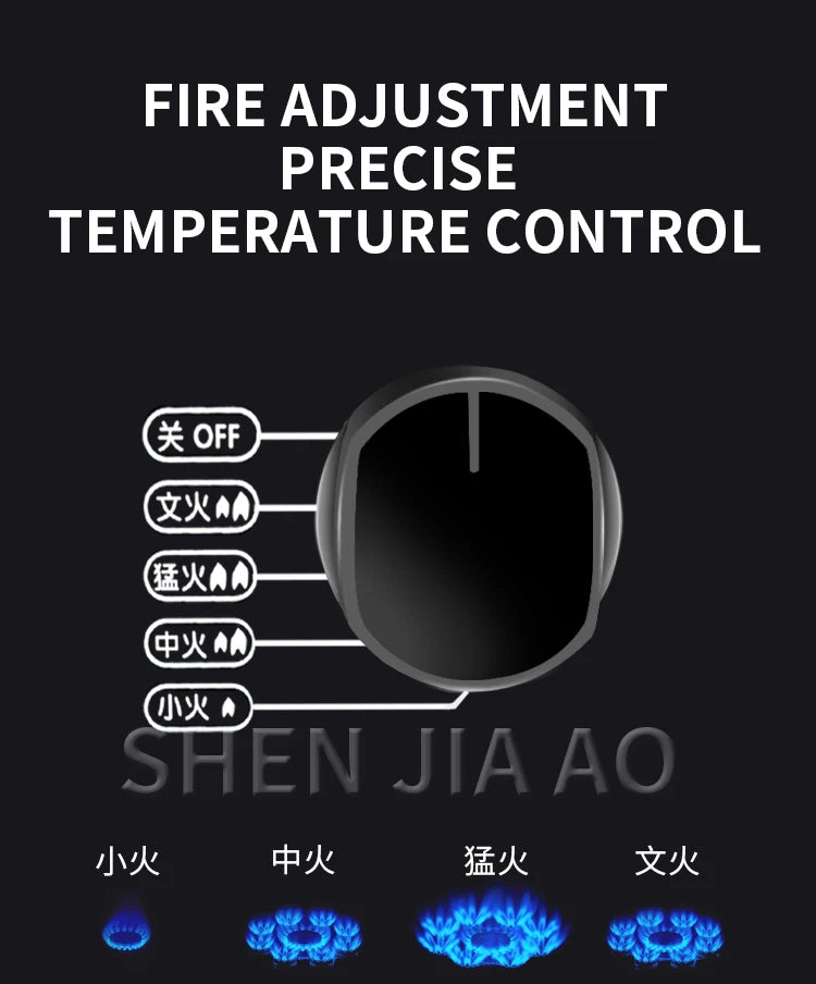 5.2Kw Gas Stove Single Stove Liquefied Petroleum Gas Desktop Embedded Single Natural Gas Gas Stove Household Fierce Fire.