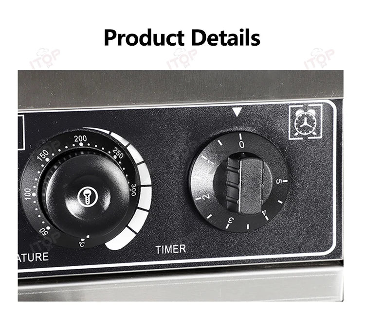 ITOP WG-1 Commerical Coin Waffle Maker Non Stick Pan Waffle Maker Snack Maker Bread Machine Round Waffle Maker Timer 110V 220V.