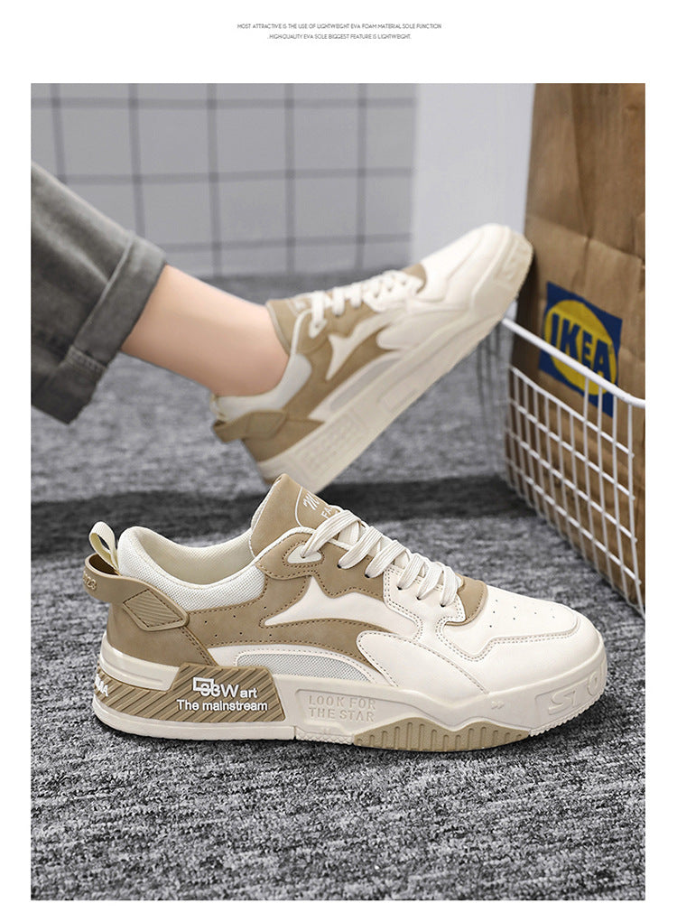 New Autumn Men's Sneakers Men's Comfortable Platform Shoes 2023 Trend Lace-up Vulcanized Shoes White Casual Sneakers Zapatillas.