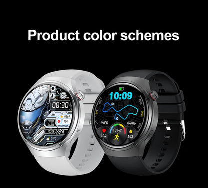 2025 New Watch 4 GT Series Smart Watch Men AMOLED Screen Heart Rate Health Monitoring Bluetooth Call Business Smartwatch Man