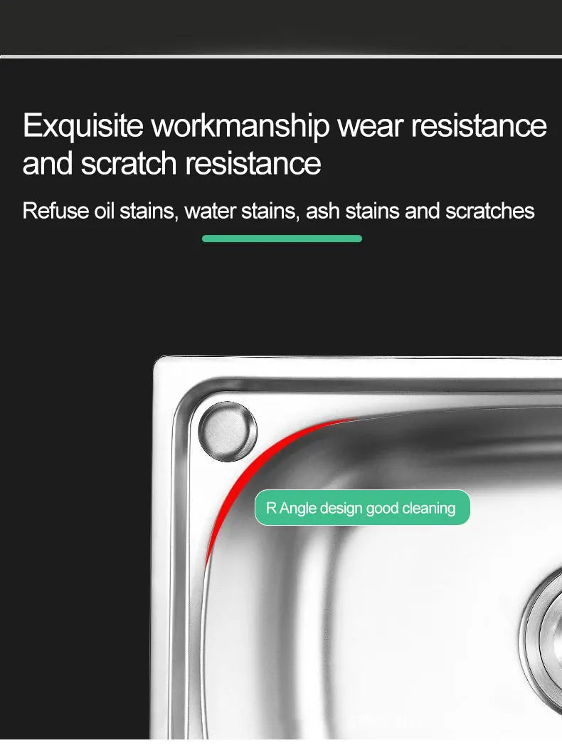 Verdickter Einzelschlitz aus Edelstahl 304 mit Halterung zum Aufhängen an der Wand, Waschbecken, Balkonbecken, Küchenwaschbecken, Waschbecken